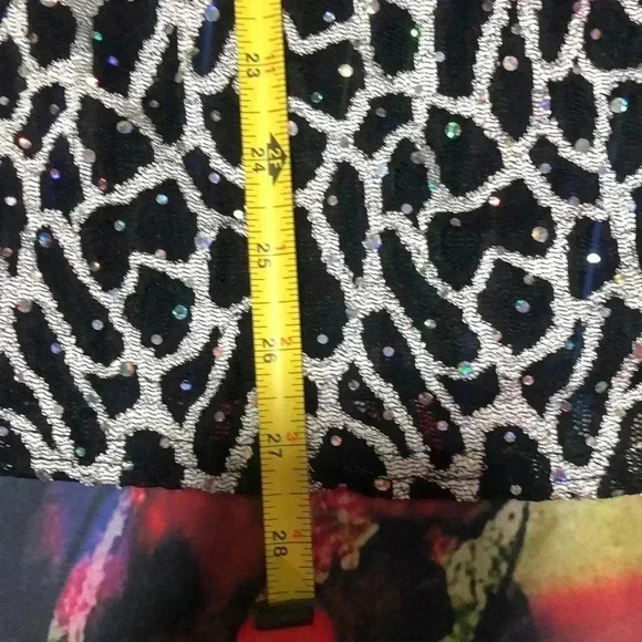 Collection dressbarn top/blouse black silver with iridescent sparkles - Picture 11 of 12